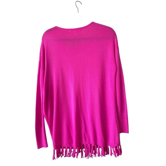 Lilly Pulitzer Women's Fringe Wrap Emberly Pullover Sweater Mandevilla Pink XS - Picture 4 of 6